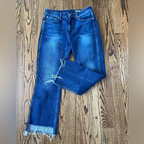 Noend Farrah kick flare raw edge medium wash jeans 31 - Picture 5 of 7